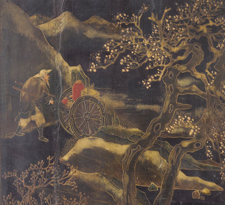 Un Paravent De Table Laqué, Chine , Qing Dynastie , XIXe Siècle -photo-3