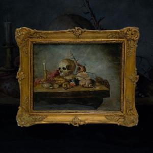 Nature morte aux vanitas et coquillage