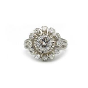 Vintage Mid-20th Century (1950s–60s) 18k Gold And Diamond Ring, Center 0.80 Carats 