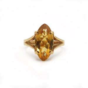 Ring - Yellow Gold And Citrine