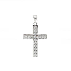Cross Pendant - Platinum And Diamonds