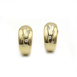 Earrings - Yellow Gold And Diamonds