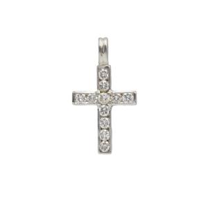 Cross Pendant - White Gold And Diamonds