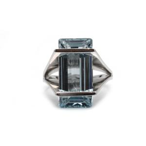Ring - Gold And Aquamarine