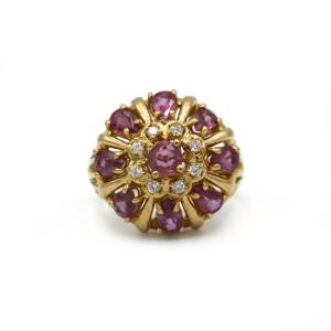 Ring - Gold, Pink Sapphires And Diamonds