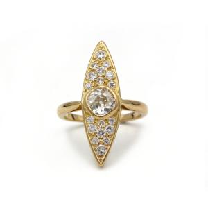 Marquise Ring - Gold And Old-cut Diamonds