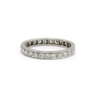 Art Deco Wedding Ring - Platinum And Diamonds