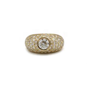 18k Yellow Gold Ring, 2.50 Carats Of Diamonds