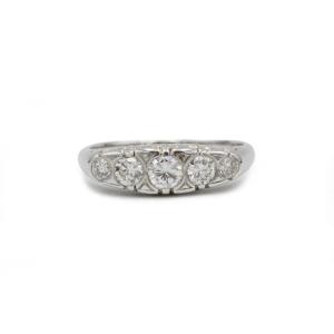 750 Gold Garter Ring With 0.70 Carats Of Diamonds