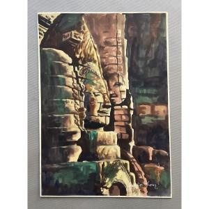 Angkor Thom, Silk Painting, Cambodian School