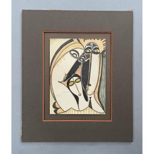 Portraits, Drawing, Cubist School