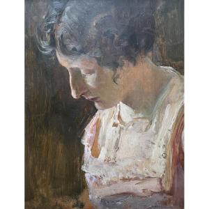 Paul-albert Laurens, Portrait Of A Woman