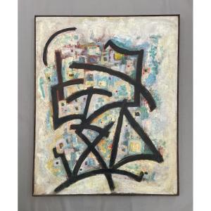 Monique Nême, 1960, Le Printemps, Oil On Canvas, Large Format