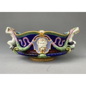 Minton? Large Majolica Planter, Late 19th Century