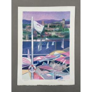 Camille Hilaire, Cannes, Lithograph