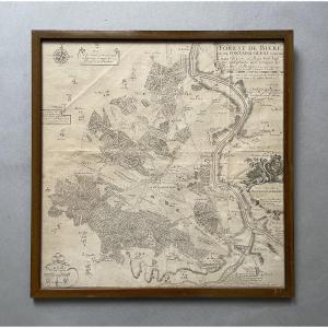 Old Map Of The Forêt De Fontainebleau