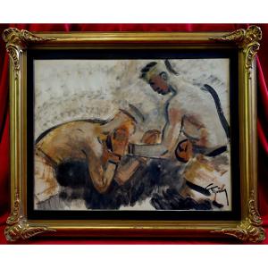 The Boxers - Around 1950 - Signature To Decipher -
