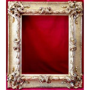 Large Italian Carved Wood Frame - 19th Century