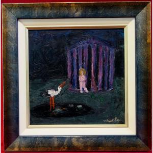 Leda Et La Cigogne 1960 - Signature To Decipher -