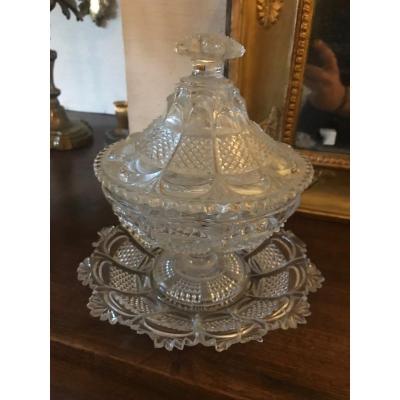Sugar Bowl Crystal XIX Th Century