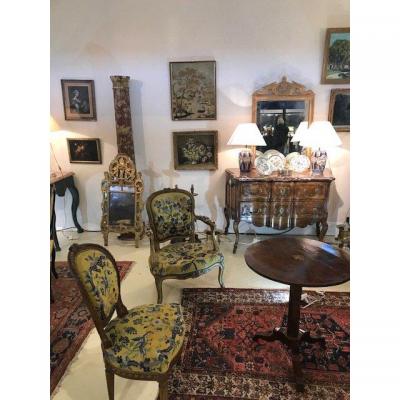 Paire De Fauteuils Style Louis XV