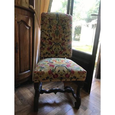 Louis XIV Period Chair Small Points Tapestry