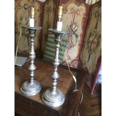 Pair Of Louis XVI Silver Candlesticks