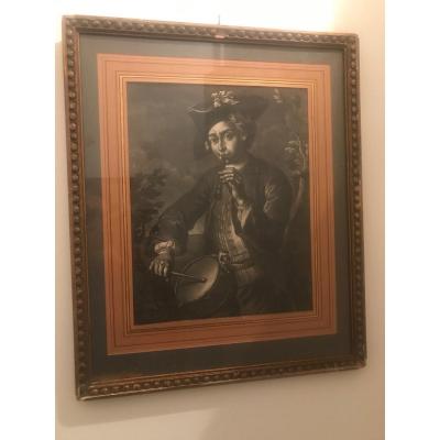 Pair Of Old Prints Tabour Major And Cantinière