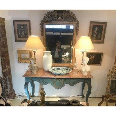  Glace Bois Doré d'époque Fin XVIII ème siècle