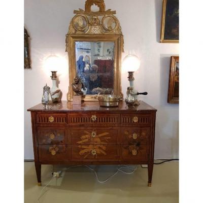 Très Belle Commode XVIIIème Siècle, d'époque Louis XVI, Estampillée Jean-martin Schiller