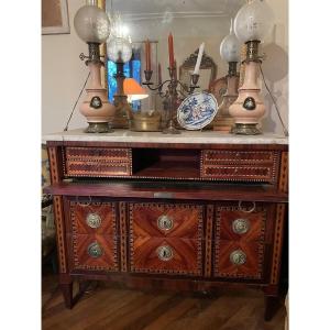 Exceptional Louis XVI Commode - Marquetry à La Reine