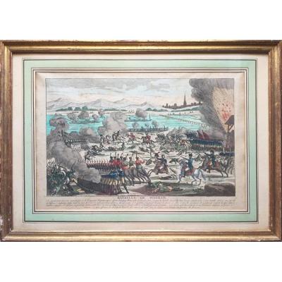 Battle Of Wagram, Napoleon, Watercolor Etching Period Ist Empire, Jean Publisher