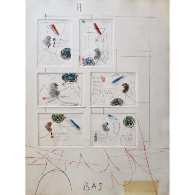 James Coignard Conversation In Mirror Engraving Origin. Annotated, Numbered & Signed By The Artist