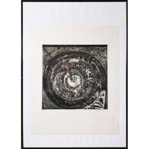 Marie Filippovová, The Snail, Original Etching Signed, Title, Numbered 18/25, Dated 1971