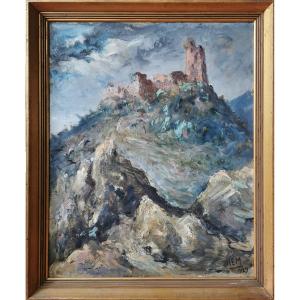 Piet Van Der Hem (1885 -1961) Hsp Signed Dated 1929, St Paul De Vence And His Lord Tower?