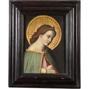 Angel Of The Annunciation, Italian School XVII, Ec. Or Workshop Of Alessandro Allori (1535-1607)