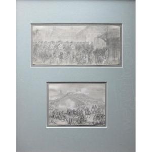 Henri Félix Emmanuel Philippoteaux, Parade Military & Battle Scene Napoleonic Empire