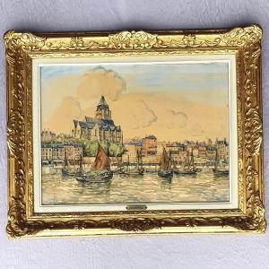 Watercolor By Frank Will (1900-1951), Le Tréport
