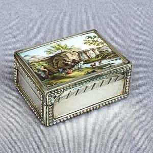 18 Th Century Patch Box With Miniature
