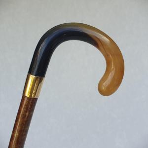 Brigg London Cane, Horn Handle, “gold-plated” Ring, Hazelnut Shaft