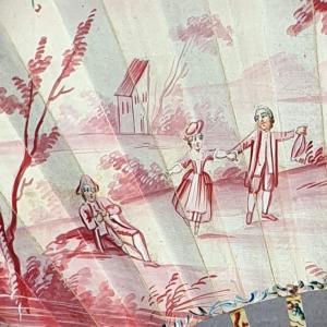 18 Th Century Fan, Shades Of Pink, Circa 1780
