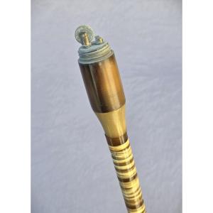 Antique Walking Stick With A Hidden Mechanism Concealing A Petrol Lighter