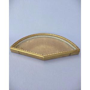 Antique Frame For A Collector's Fan, Wood, Stucco And Velvet