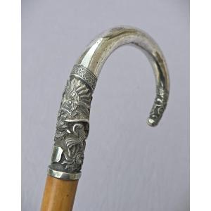 Antique Cane With Dragon Knob - Asia, Early 20th Century