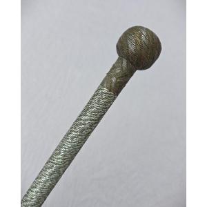 Curiosity - Collector's Cane Entirely Sheathed In Braided Wire - Circa 1900