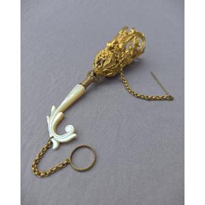 Mother-of-pearl Tussie Mussie, Bouquet Holder, Circa 1850