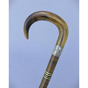 All-horn And Bone Cane From The 1900s