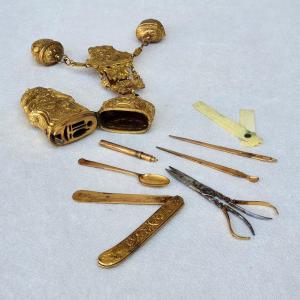 18 Th Century, Sewing, Writing And Miscellaneous Kit, Louis XV Period