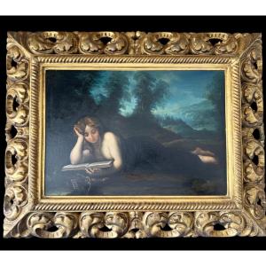 Saint Mary Magdalen Reading (reclining Magdalen), After Antonio Allegri Correggio (1489-1534)