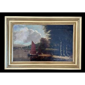 A Spring Afternoon By Boat, Studio Of Alfred Stannard (1806-1889) (norwich School) 